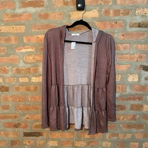 Cardigan with tiered detail